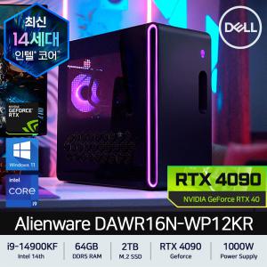 [예약판매/실구매가 604만] DELL 에일리언웨어 R16 델 게이밍 데스크탑 DAWR16N-WP12KR i9-14900KF DDR5 64GB SSD 2T