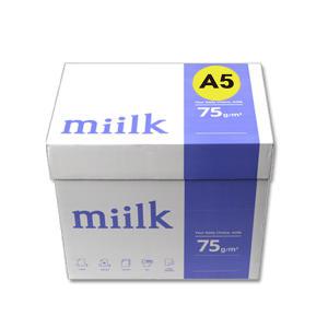 밀크 복사용지 A5용지 (A4 절반) 75g 1BOX(5000매) (A4 아님)