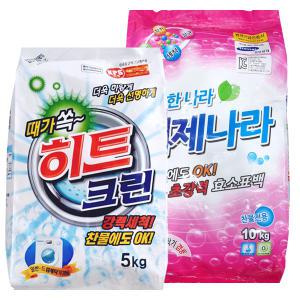 세제나라 10kg x1개 대용량 가루 세탁빨래세제 드럼일반겸용 업소용 수퍼타이 박스포장