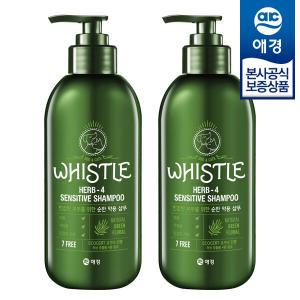 [애경] 휘슬 허브4 반려동물 약용샴푸 500ml x2개 (강아지/고양이겸용)