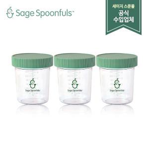 [세이지스푼풀] NEW 유리 180ml 3P/유리 이유식용기/이유식식기/이유식 보관용기/초기 이유식그릇