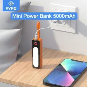 RYRA 보조베터리 휴대용 충전기 폰 샤오미 화웨이용 미니 외장 배터리 C 타입 고속 5000mAh