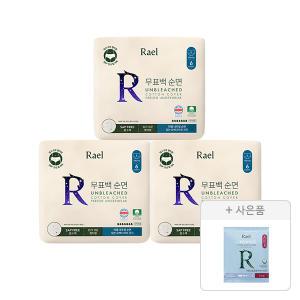 라엘 무표백 순면커버 입는 오버나이트 6p, L, 3개 + 증정 (요실금 롱라이너, 2P, 1개)