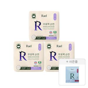 라엘 무표백 순면커버 입는 오버나이트 6p, M, 3개 + 증정 (요실금 롱라이너, 2P, 1개)