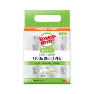 3M 베이직 테이프클리너 대형 리필 6입