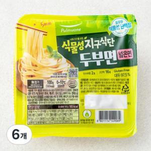 풀무원 식물성지구식단 두부면 넓은면, 100g, 6개