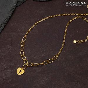 (주)삼성금거래소 24K 순금 와이어링크 하트 목걸이 11.25g