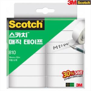 [3M] 스카치 매직테이프 세이빙팩 810R 리필 (18mm x 32M) 12rolls