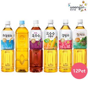 웅진식품 차음료 1.5L 12펫 결명자/헛개/옥수수수염차/하늘보리