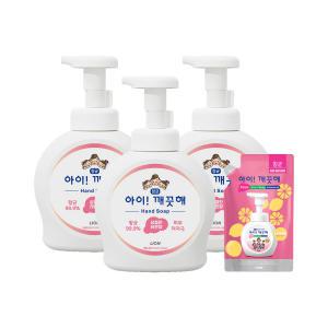 아이깨끗해 핸드워시 용기, 레몬, 490ml, 3개 + 리필, 200ml, 1개