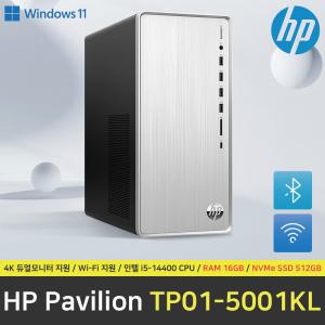 HP 파빌리온 PC TP01-5001KL 컴퓨터 / 윈도우 11 설치 / RAM 16GB / NVMe SSD 512GB