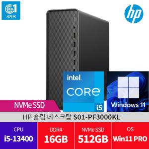 HP S01-PF3000KL 윈11 PRO 램16G/SSD 512GB/슬림PC/사무용PC/당일발송