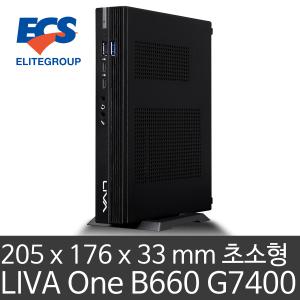 ECS LIVA One B660 G7400 120W (16GB 램/256GB M.2 Gen3 SSD) 모니터 4대(4K 3대) 지원/두께 3.3cm 미니PC