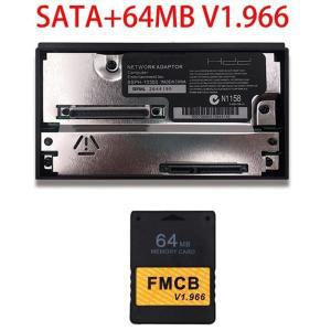 [기타보안용품] Sata Network Adapter + FMCB Free Mcboot Memory Card For Sony Playstation 2 PS2 Game C