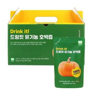 낫띵베럴 드링킷 유기농 호박즙, 100ml, 24개