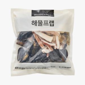 해물프랩 400g 피홍합 대왕오징어 백합조개 꽃게 새우 해산물 해물탕 짬뽕 마로푸드