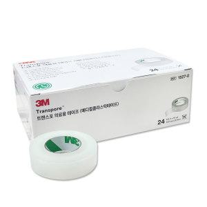 3M 트랜스포 의료용테이프 1527-0 1통 24롤 투명필름 반창고 플라스틱 투명반창고