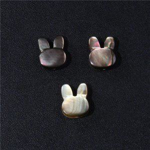 진주조개키트 10x1mm 굴 토끼 동물 비즈 자연 쉘 보석 만들기위한 진주 의 어머니