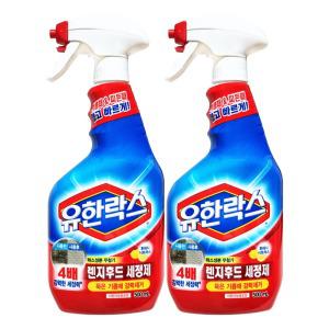 유한락스 기름때 찌든때 강력제거 렌지후드 세정제 500mL x 2개