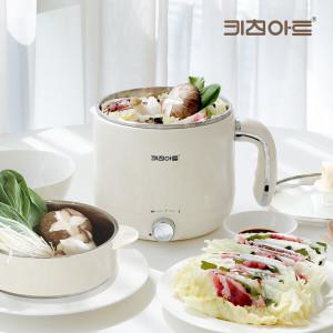 [키친아트] 2IN1 멀티 쿠커 휴대용 전기냄비 전기찜기 라면포트 1.8L 다용도 만능 조리기 KP-REX1800