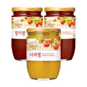 [기타]복음자리 딸기잼 500g 2개 +사과잼 620g 1병 (총3병)