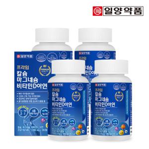 일양약품 프라임 칼슘마그네슘비타민D아연 1,000mg x 180정 4병 (총 12개월분)