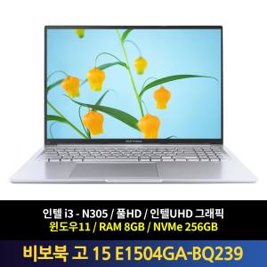 ASUS 비보북 고 15 E1504GA-BQ239 윈도우11 램8GB NVMe256GB 노트북