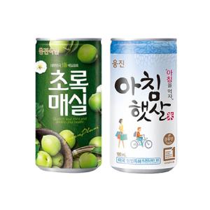 [한번에먹자] 웅진 초록매실 180ml 15캔 + 아침햇살 180ml 15캔 / 총 30캔_MC