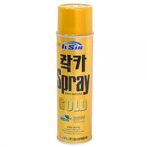 금색 ILSIN 락카 스프레이 공업용 골드 420ml GOLD 칠하기