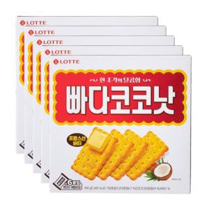 롯데제과 빠다코코낫 코코넛 비스켓 크래커 (6봉입) 300g x 5개