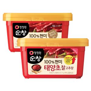 청정원 순창 100% 현미 태양초 찰고추장 2kg 1개