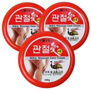 웰빙헬스 관절애 바르는 마사지 크림 100g 3개(통)