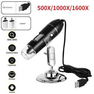 디지털 현미경 카메라 3in 1 C 타입 USB 휴대용 전자 납땜 LED 돋보기 휴대폰 수리용 500X 1000X 1600X