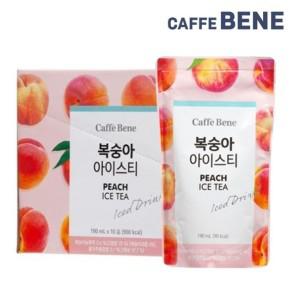 카페베네 복숭아 아이스티 파우치음료 190ml x 10개