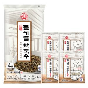 오뚜기 고기리 들기름막국수(112.5g X 4개입) 450g + 고기리 막국수용 육수 300g 4개 세트