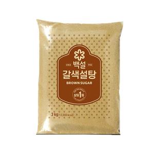 백설 갈색설탕, 3kg, 1개