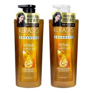 손상모발용 KERASYS 어드밴스드 리페어앰플 600ml 샴푸 트리트먼트세트(k1670)