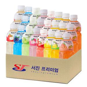 모구모구 8종혼합 320ml 3개씩 총 24개(사과+블랙커런트+멜론+리치+딸기+파인애플+망고+복숭아)