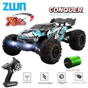 RC카몬스터트럭 대형오프로드입문용 무선 ZWN 1:16 LED 헤드라이트가 있는 4WD RC 자동차, 원격 제어 고속