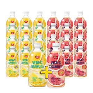 동원 비타C에이드 제로 레몬 12개 + 자몽 12개 500ml (총24개)