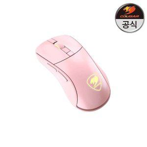 [쿠거] SURPASSION RX PK 유무선 게이밍 마우스 핑크 사무용 사무실 데스크테리어 WIRELESS