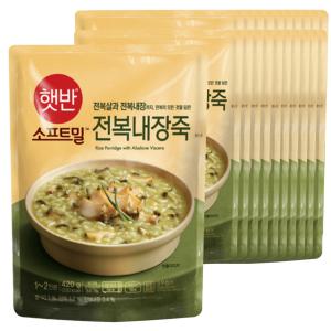 햇반 소프트밀 전복내장죽 420g x21개 / 비비고죽