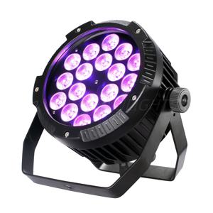 야외 다운 라이트 DJ 장비 디스코 워시 무소음, IP65 방수, 알루미늄 LED 파, 18x18W RGBWA UV, 6 인 1 DMX512