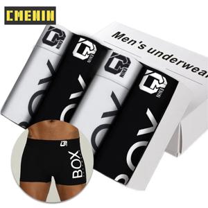 CMENIN 4Pcs 남자 속옷 복서 코튼 남자 복서 남성 통기성 속옷 남자 팬티 소프트 복서 무료 배송 OR212