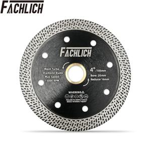 FACHLICH 1pc Dia105/115/125/180/230mm 메쉬 터보 다이아몬드 커팅 디스크 대리석 화강암 스톤 타일 커터 앵글 그라인더 톱 블레이드