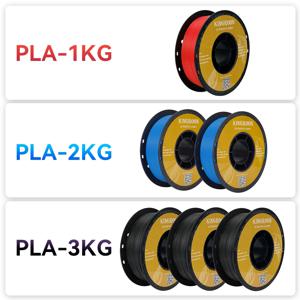 KINGROON PLA 하이 퀄리티, 3KG 2KG 1KG PLA 필라멘트, 3D 인쇄 플라스틱 소재, 버블 없음, 친환경, 1.75mm