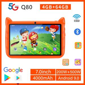 BDF Q80 5G 와이파이 어린이 태블릿, 7 인치 쿼드 코어, 4GB RAM, 64GB ROM, 안드로이드 9.0, 구글 학습 교육 게임, 블루투스 태블릿, 신제품