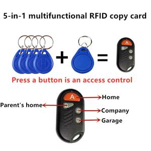 RFID 다중 키팝 UID 변경 가능 카드 태그, 125khz T5577 EM ID 쓰기 가능 IC 13.56Mhz 1k S50, 4 in 1, 1 개/로트