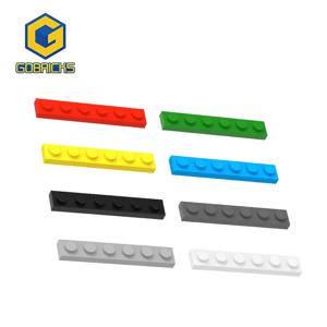 Gobricks 10PCS MOC 빌딩 블록 부품 플레이트 1x6 3666 호환 DIY 블록 벽돌, 교육용 어린이 장난감 소년 소녀 선물