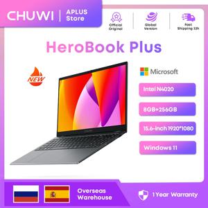 HeroBook Plus CHUWI 노트북, 인텔 셀러론 N4020 듀얼 코어, 15.6 인치 IPS 스크린, 윈도우 11 노트북 컴퓨터, 8GB RAM, 256GB SSD